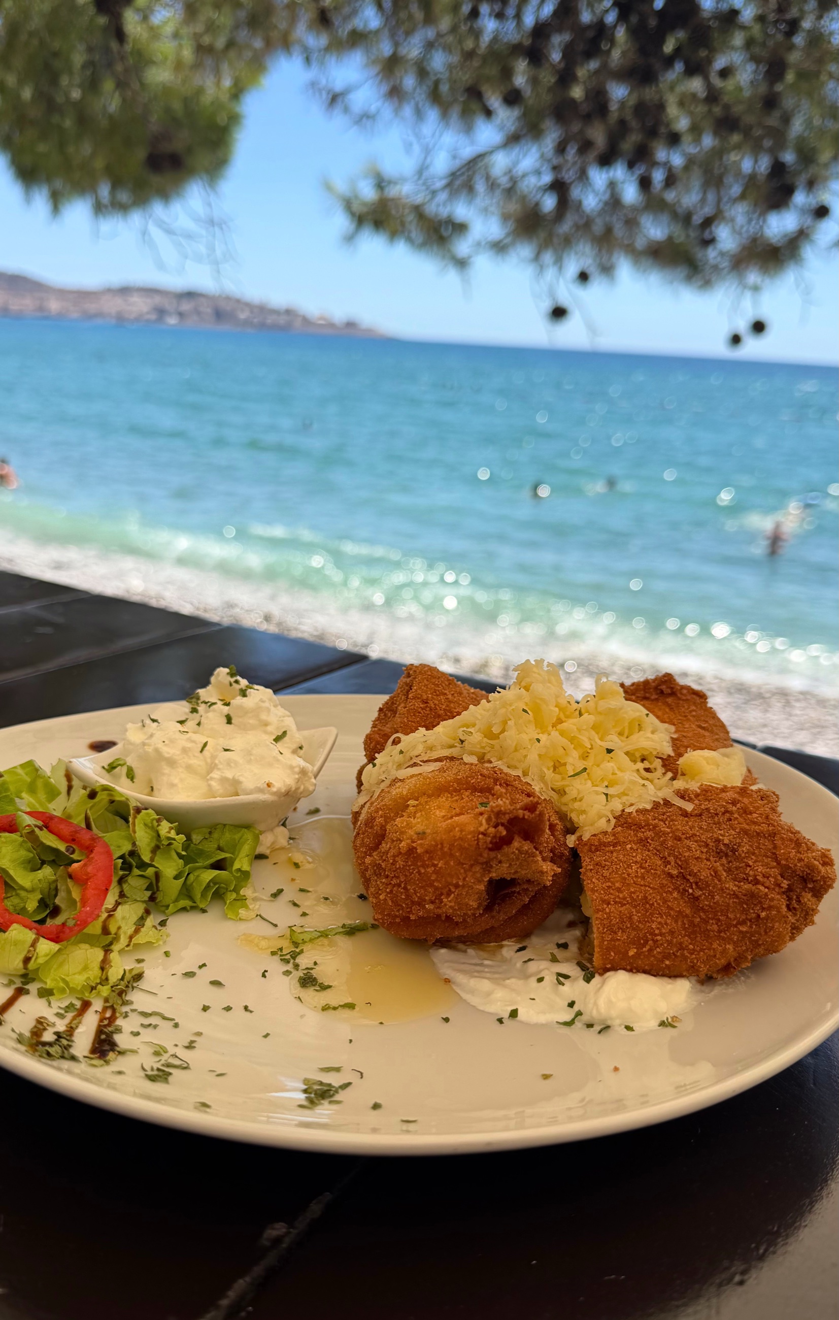 Savory Balkan-style fried pancake at Forest along the Šušanj promenade