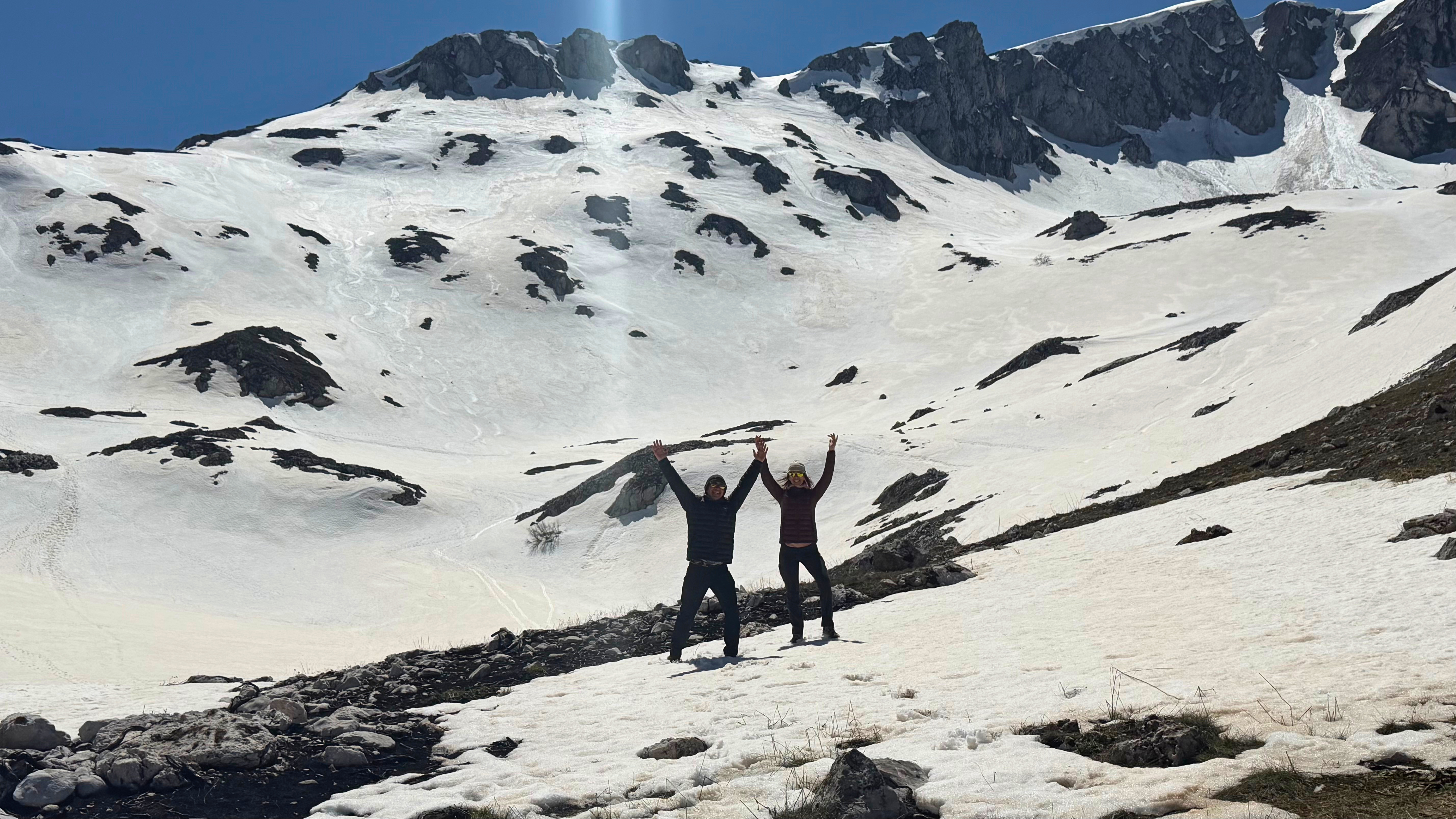 High alpine snow basin in Galičica above Lake Ohrid