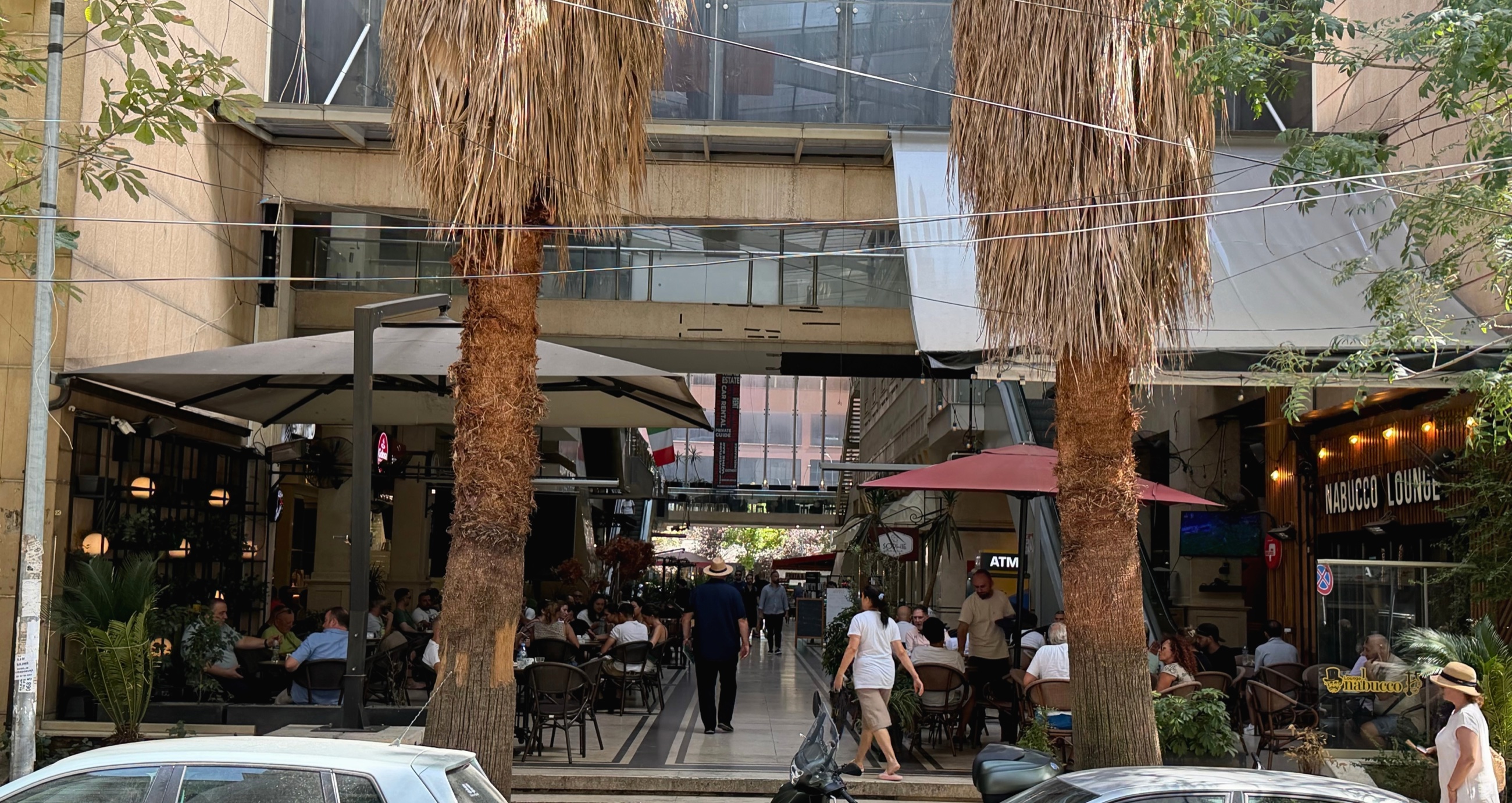 The Galleria shopping center across from the apartment in Tirana.