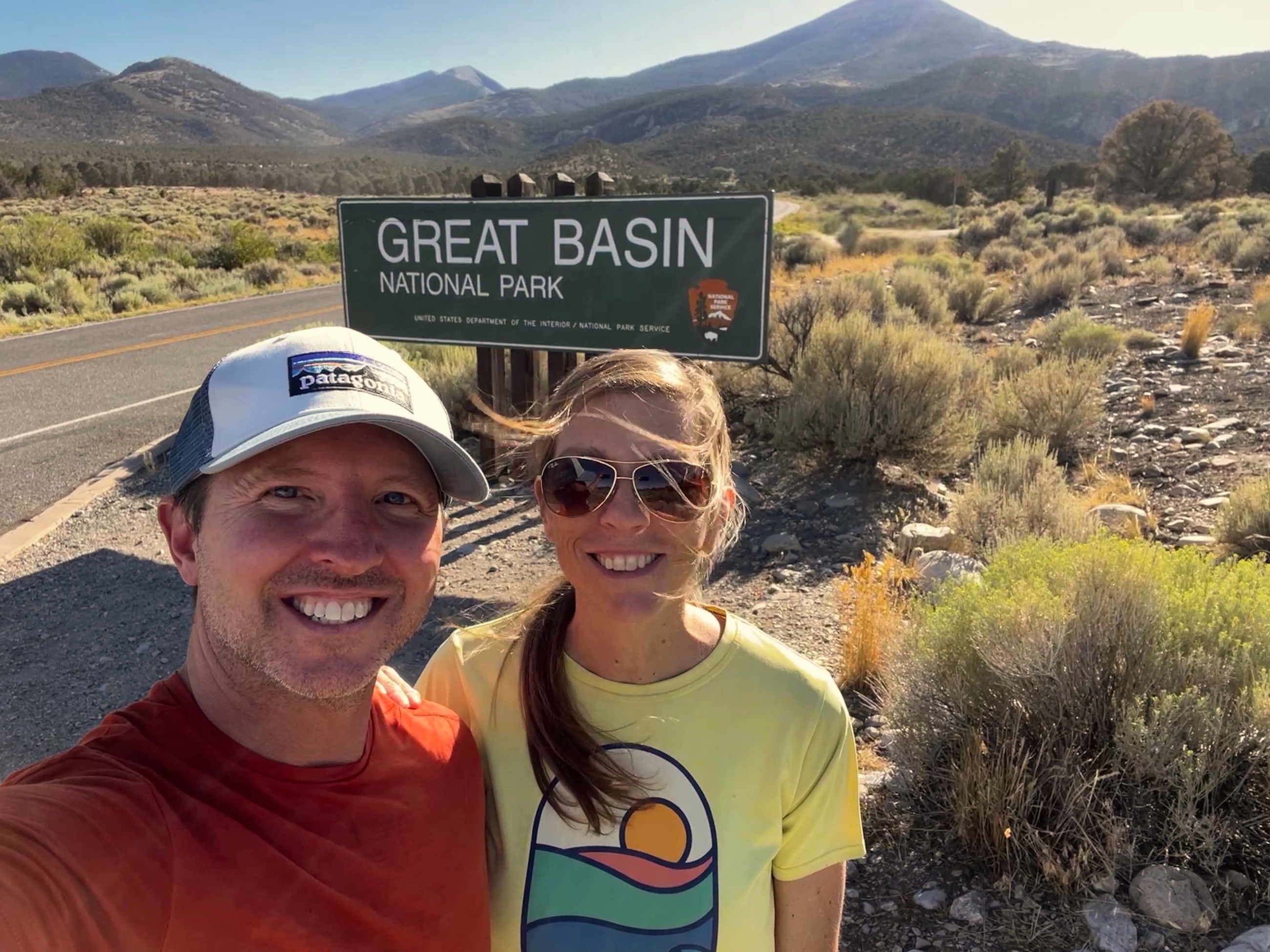 The entrance sign for Great Basin National Park in Nevada.