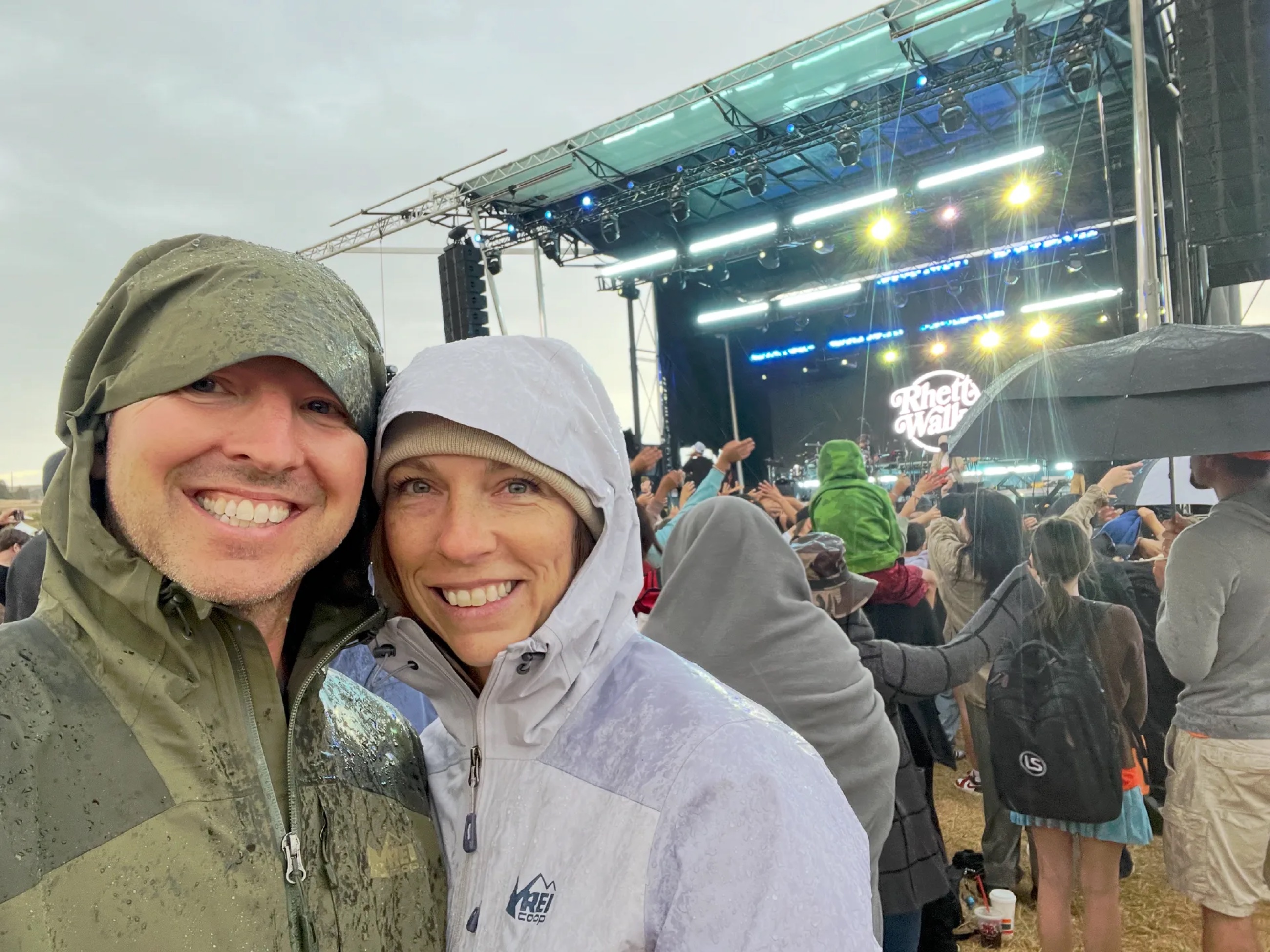 Sam and Stephanie at a rain-soaked Reno-Tahoe CityFest