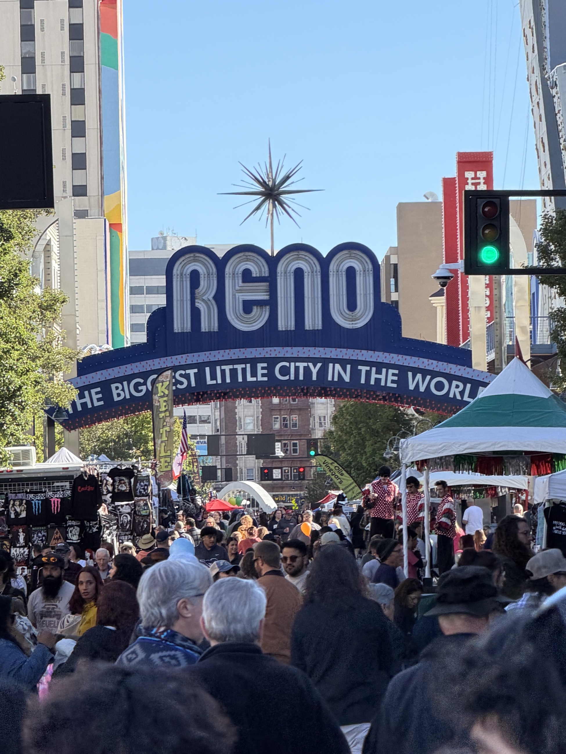 The Reno Arch above the Great Italian Festival crowd