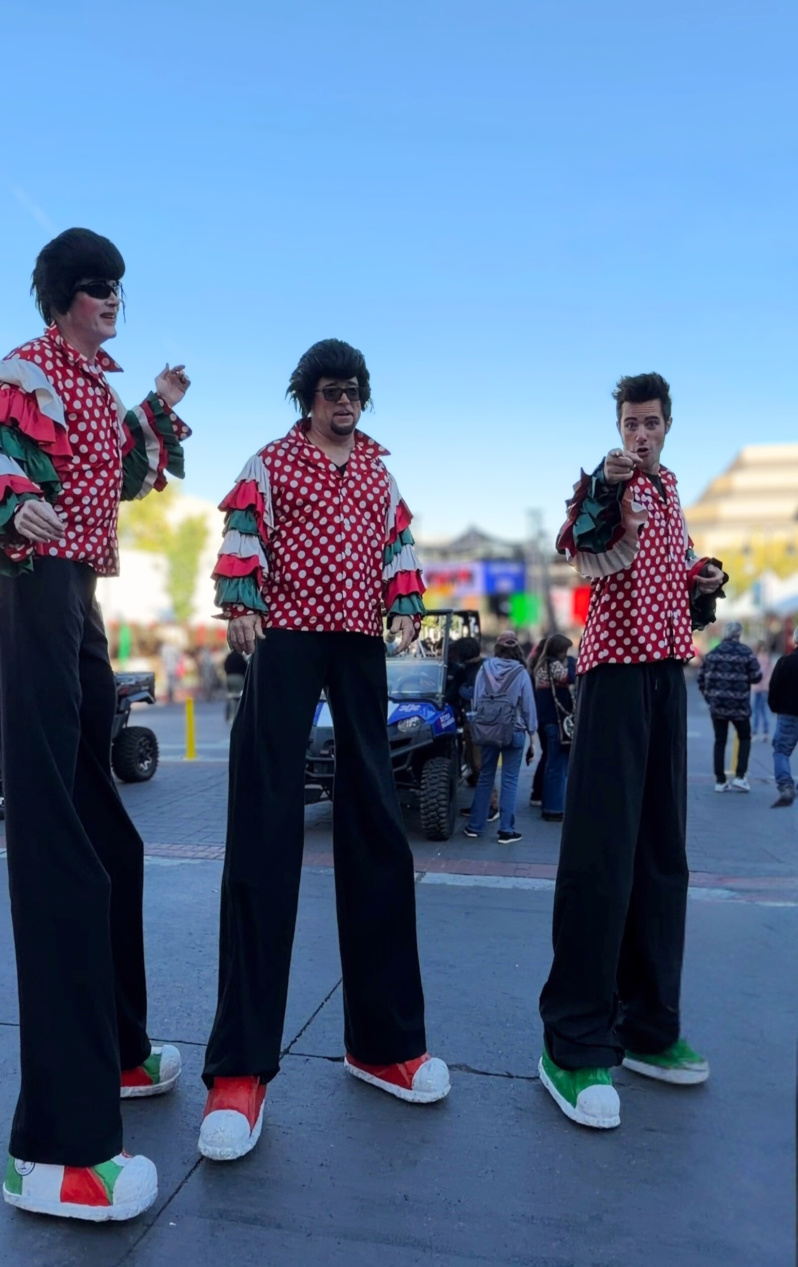 Three Elvis-style performers at the Great Italian Festival
